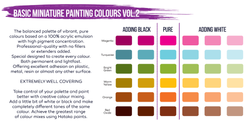 HTK-DS02 Basic Miniature Painting Colours vol. 2