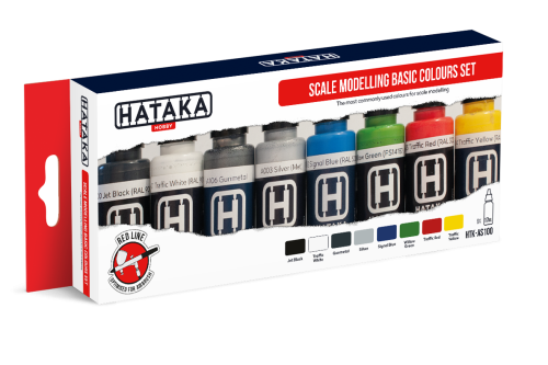 HTK-AS100 Scale modelling basic colours set