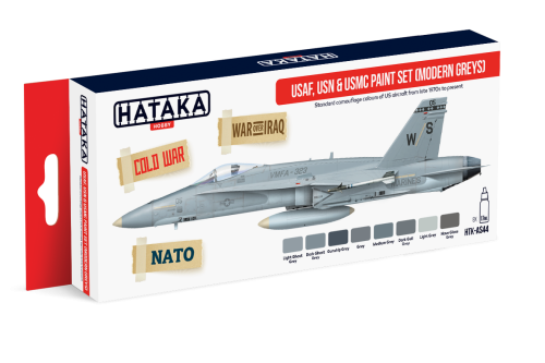 HTK-AS44 USAF, USN &amp; USMC paint set (modern greys)
