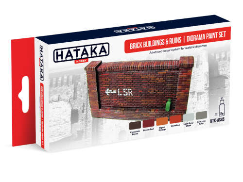 HTK-AS45 Brick buildings &amp; ruins | diorama paint set