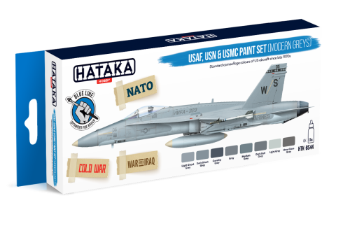 HTK-BS44 USAF, USN &amp; USMC paint set (modern greys)
