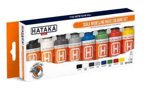 HTK-CS100 Scale modelling basic colours set